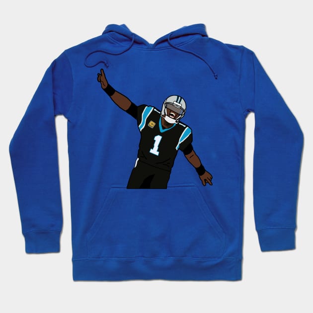 Cam Newton Touchdown Celebration NFL Carolina Panthers Hoodie by xavierjfong